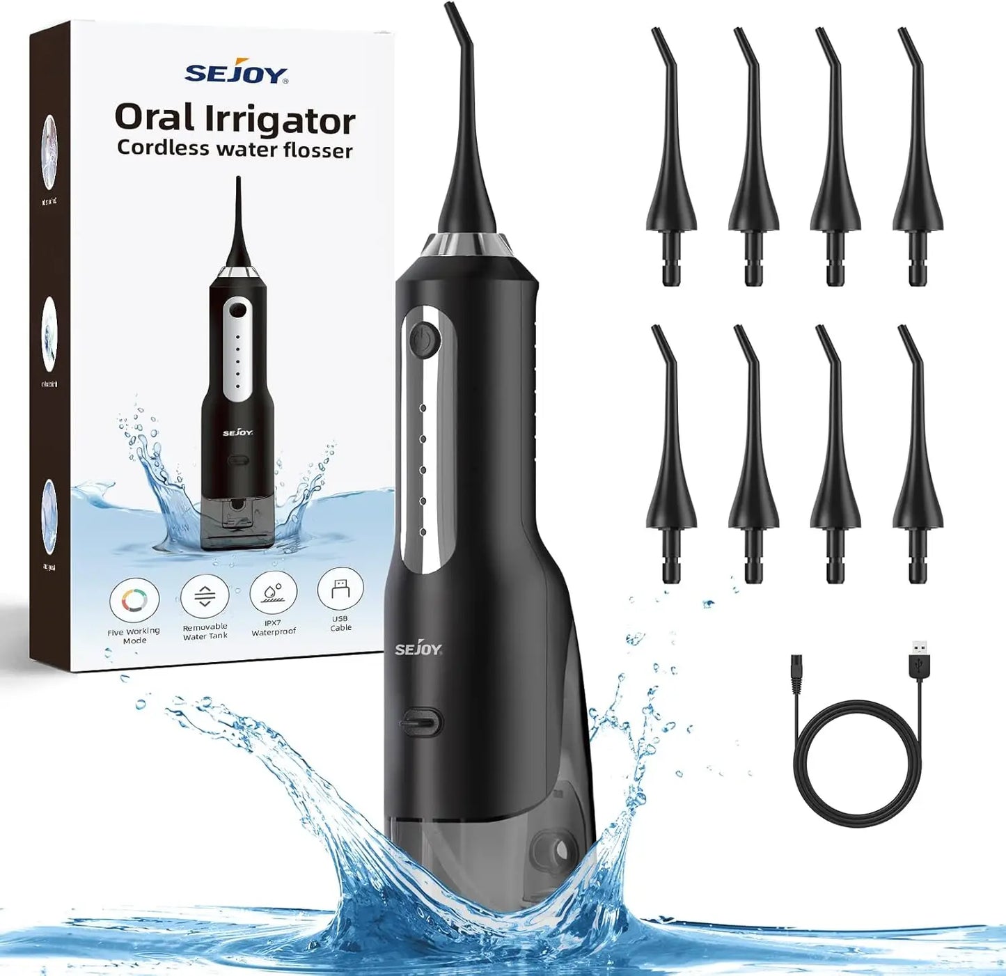 Sejoy Water Flosser Irrigator for Teeth Whitening Tool