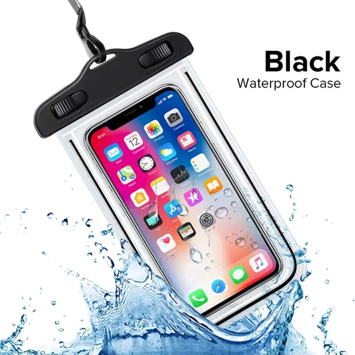 Transparent Waterproof Mobile Phone Pouch Neck Hanging Touchable Water Proof Case Outdoor Beach Swimming Phone Storage Sleeve