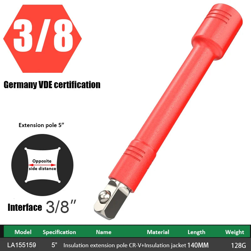 LAOA insulated ratchet wrench socket for new energy vehicle maintenance, 3/8-inch hexagonal socket quick wrench