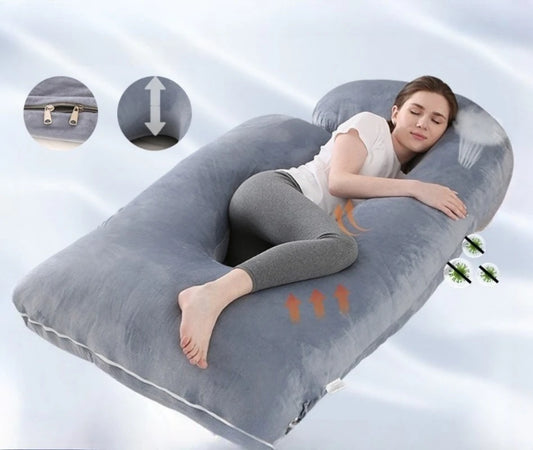 Pregnancy Pillow G Type Maternity Side Sleeper Pillow Waist Belly Support Pillow Removable Cover for Pregnant Women