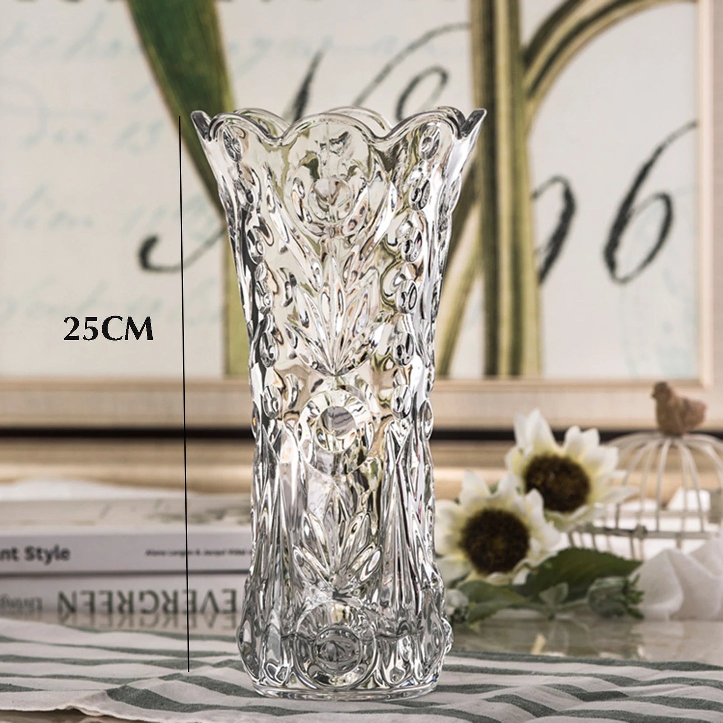 American Living Room Model Room Hotel Handmade Ryukuang Crystal Glass Vase Flower Arrangement Decorative Utensils And Ornaments