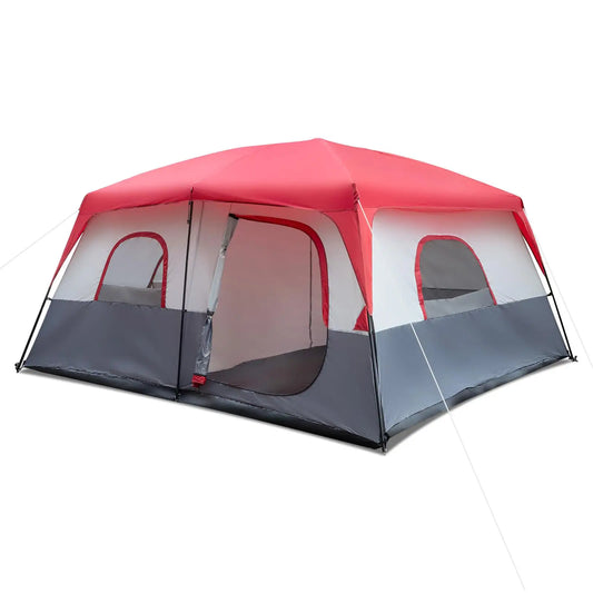 Durable Polyester Cabin Tent With Fiberglass Poles Shelter