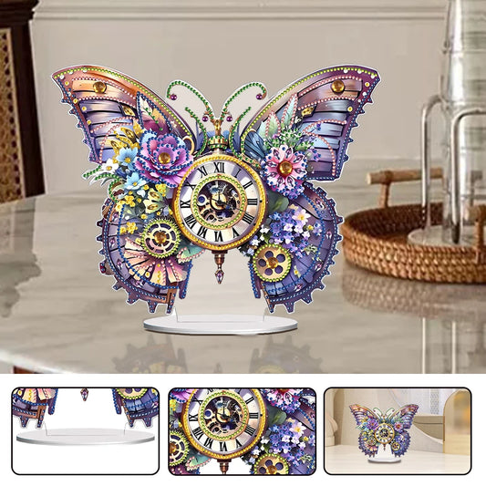 2D DIY Diamond Painting Clock Handicraft Diamond Painting Clock Ornaments Sparkling Crystal Diamond Clock Creative Craft Project