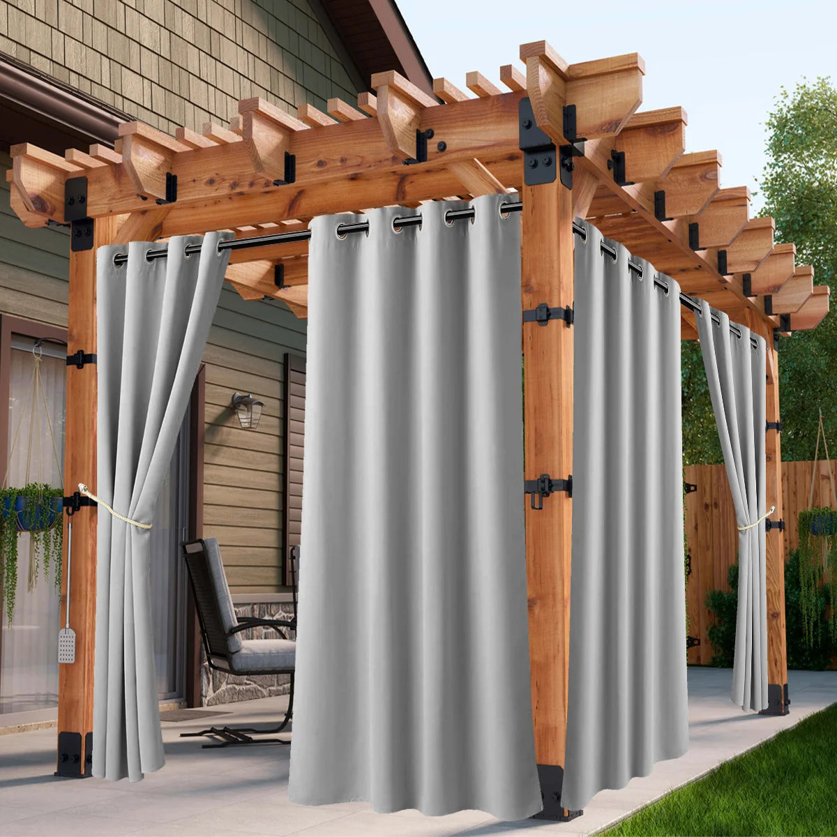 Waterproof Outdoor Curtains With UV Protection And Grommet Top
