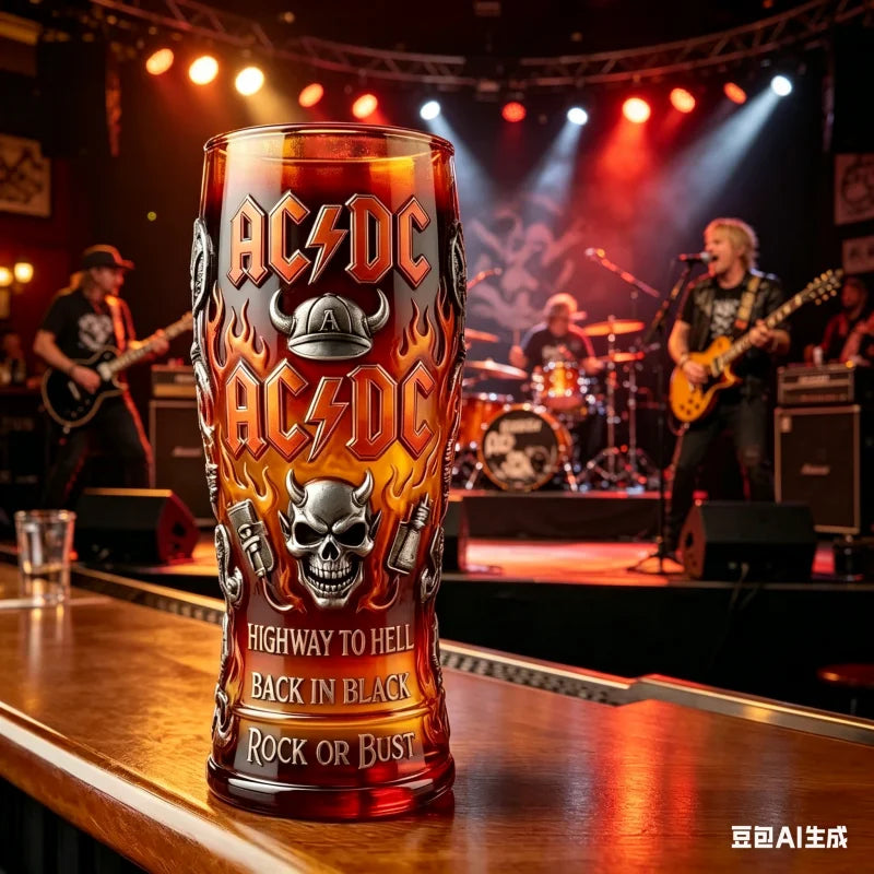 Metallica 45th Anniversary1981-2025 3D Embossed Blue Beer Glass, Heavy Metal Rock Band Collectible Tumbler,Barware Gift for Fans