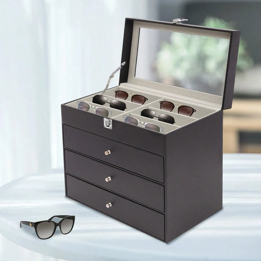 Sunglasses Organizer And Jewelry Box With Watch Display
