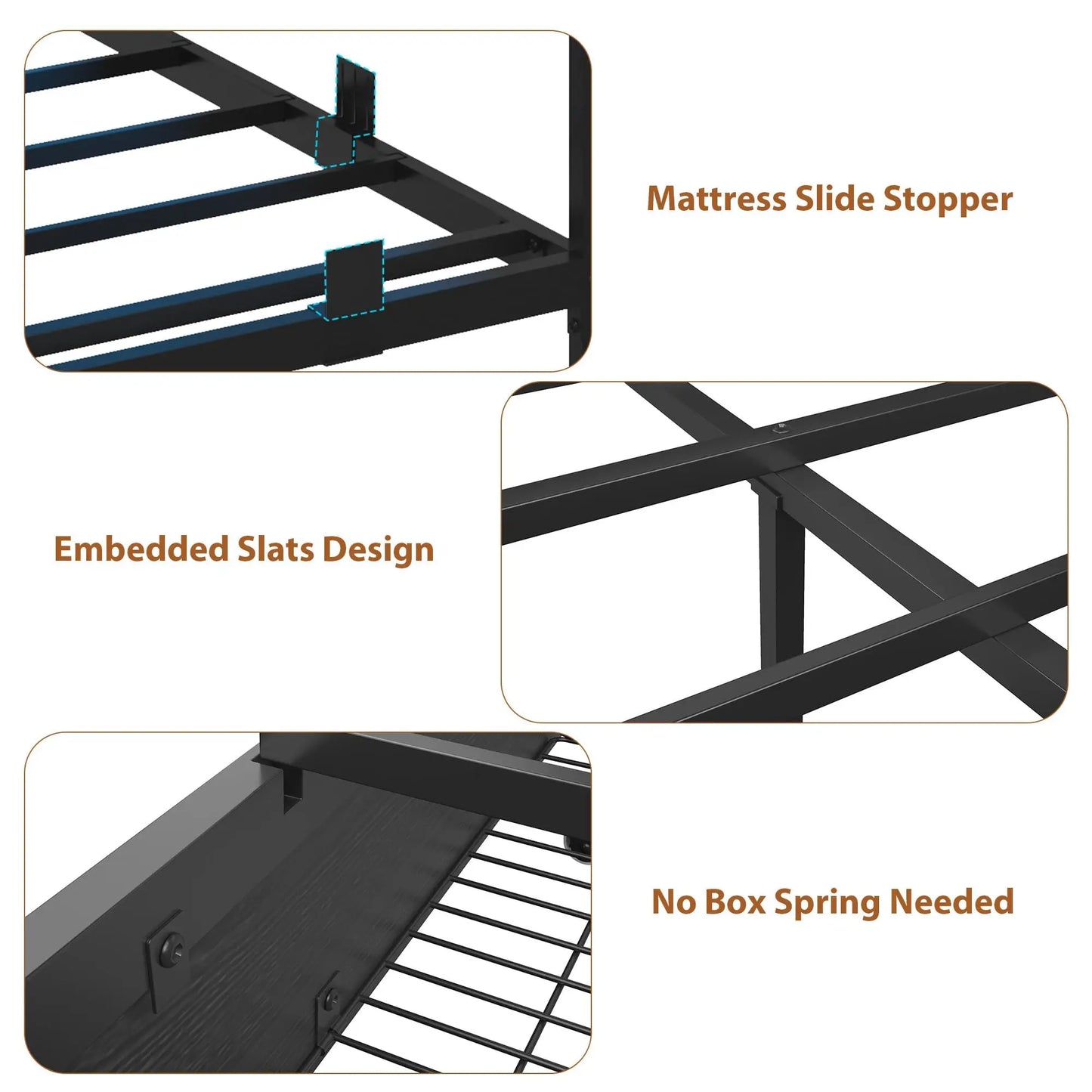 Twin/Full Corner Bed Frame With Bookcase Headboard, RGB LED Lights, 2 Drawers, Charging Station, Reversible, 2 AC 2 USB Ports
