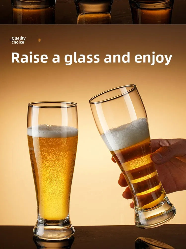 Thickened Beer Glass Shatterproof Large Size Brew Pub Beer Mug Home Use Popular 500ml Commercial Grade Beer Cup for Business