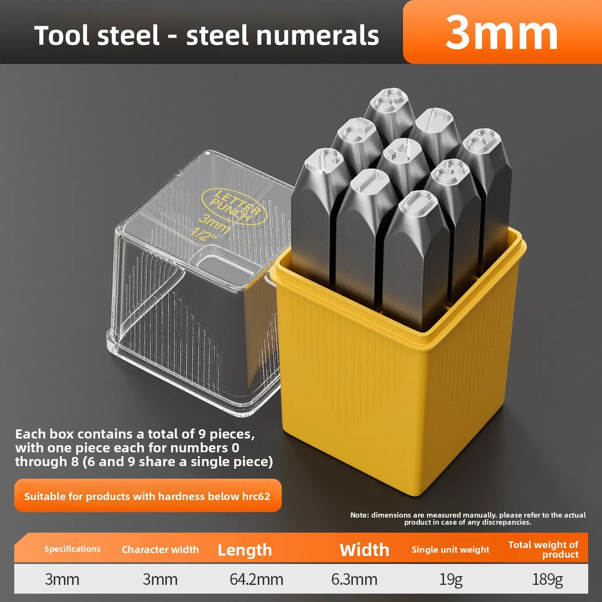 Factory Direct Letter Steel Stamp Set Hardened Industrial Number & Letter Punch Dies