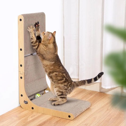 L Shaped Cat Scratcher For Indoor Cats And Furniture