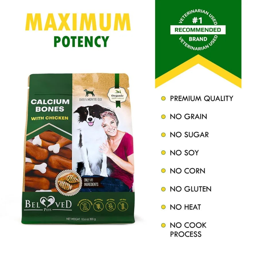 Calcium Bones Wrapped Chicken Rawhide Free Treats Training