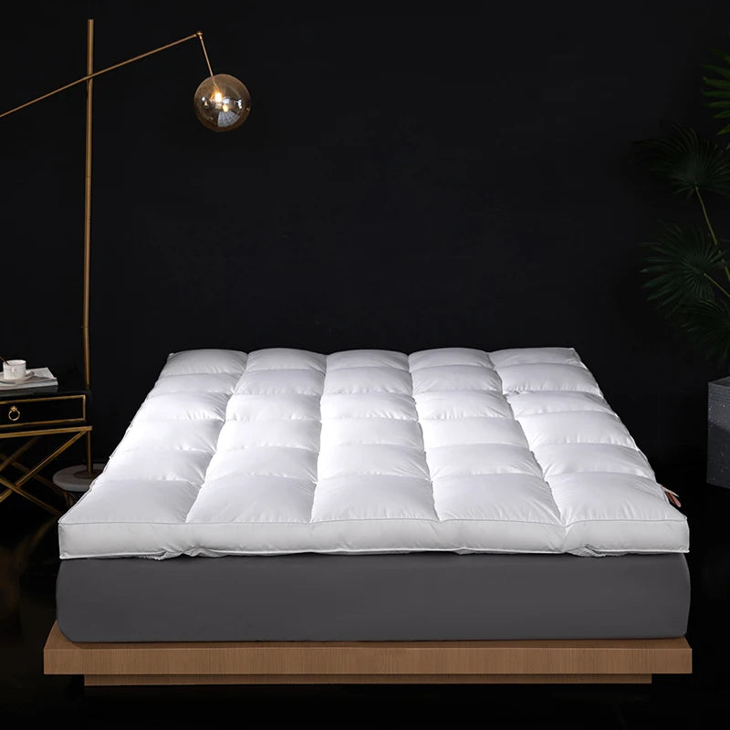 Premium Goose Down Mattress Topper For Plush Sleep Comfort