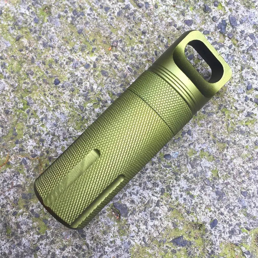 New Aluminum EDC Survival Kit Waterproof Seal Bottle Capsule/Pill  Airtight Case Outdoor Tools Capsule Holder Storage Container