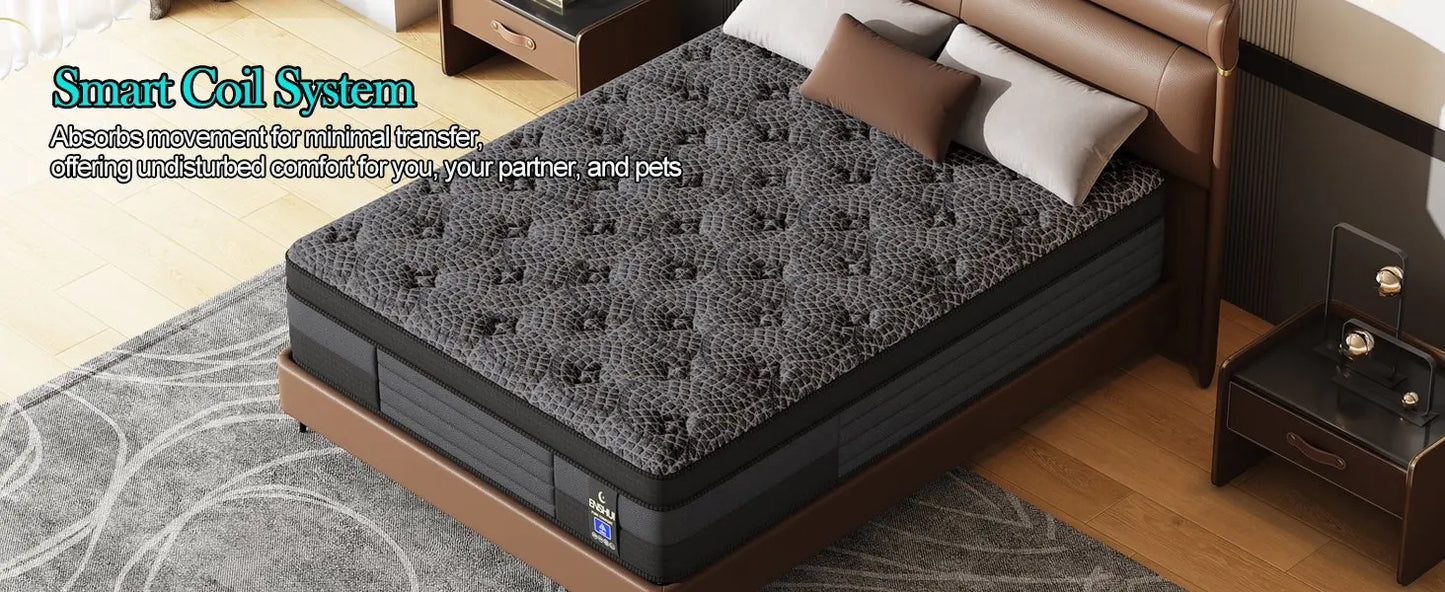 Comfortable Pocket Spring Memory Foam Mattress With Suede Top