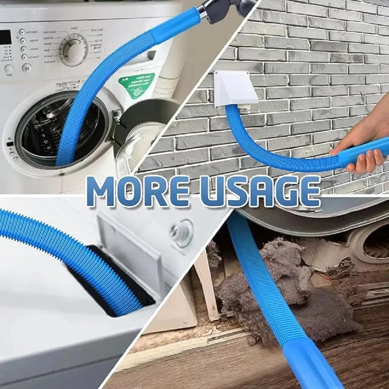HOMEFISH Dryer Vent Vacuum Cleaner Kit, Flexible Hose Duct Cleaning Attachment, Universal Lint Remover for Home Appliance Ventil
