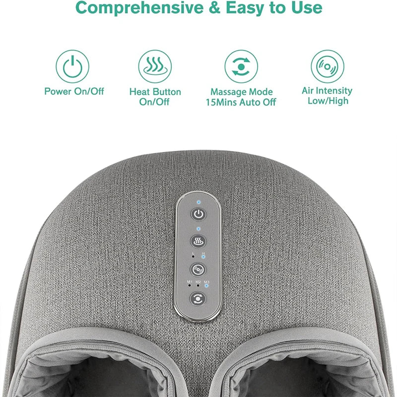Medcursor Foot Massager Heating Therapy Adjustable Shiatsu