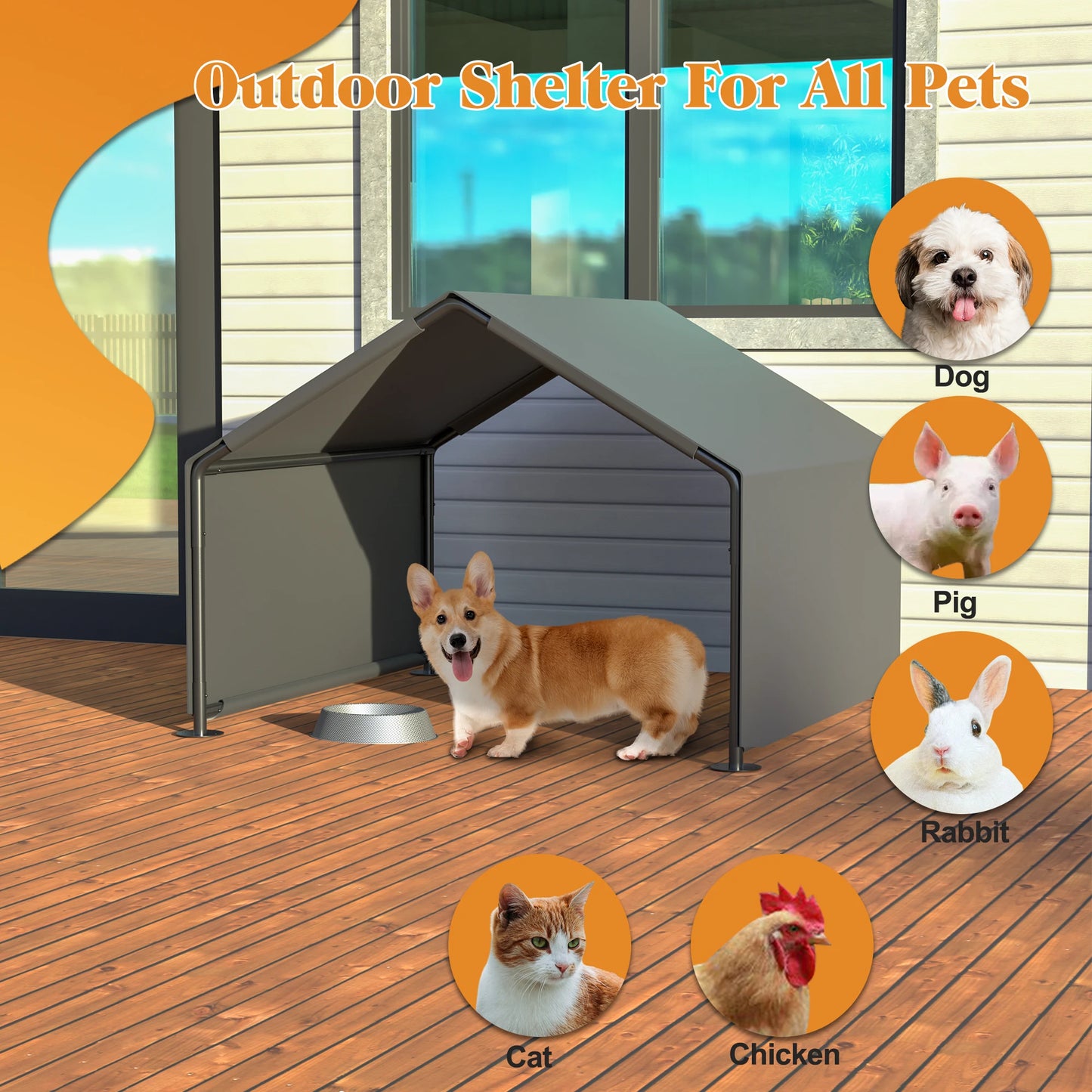 Portable Dog Shade Shelter Tent for Outdoor Protection