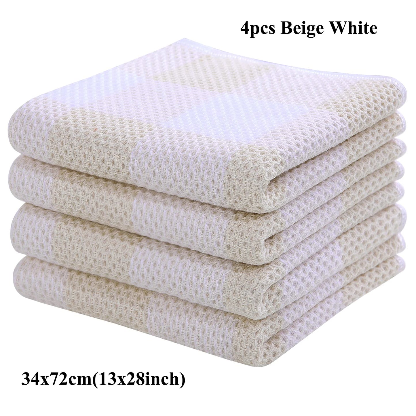 Olanly 100% Cotton Dishcloth For Kitchen Towel Home Ultra Soft Absorbent Dish Cloth Reusable Clean Tool Microfiber Kitchen Towel