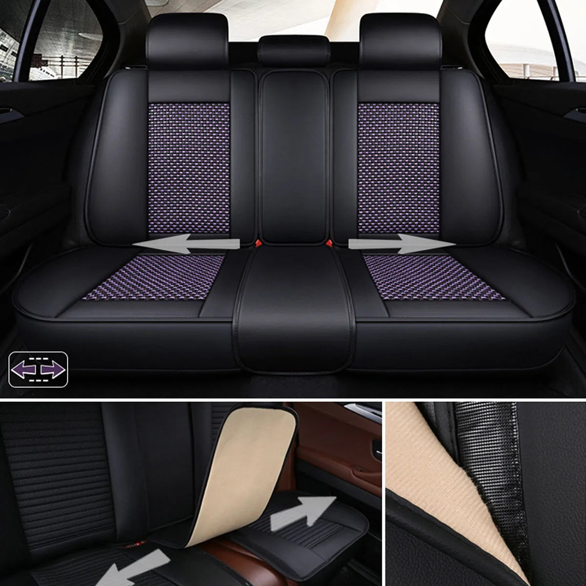 Car Seat Covers Full Set,Car Seat Protector, All Season Universal Car Seat Cushion, Car Seat Covers Front Seats and Back