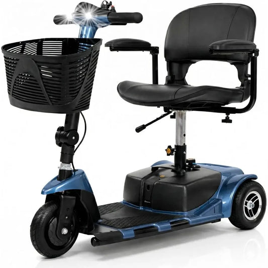 New Best Deal US Shipping Folding Mobility Scooter for Adults Electric 3 Wheel Power Wheelchair Compact Travel Long Range Batter