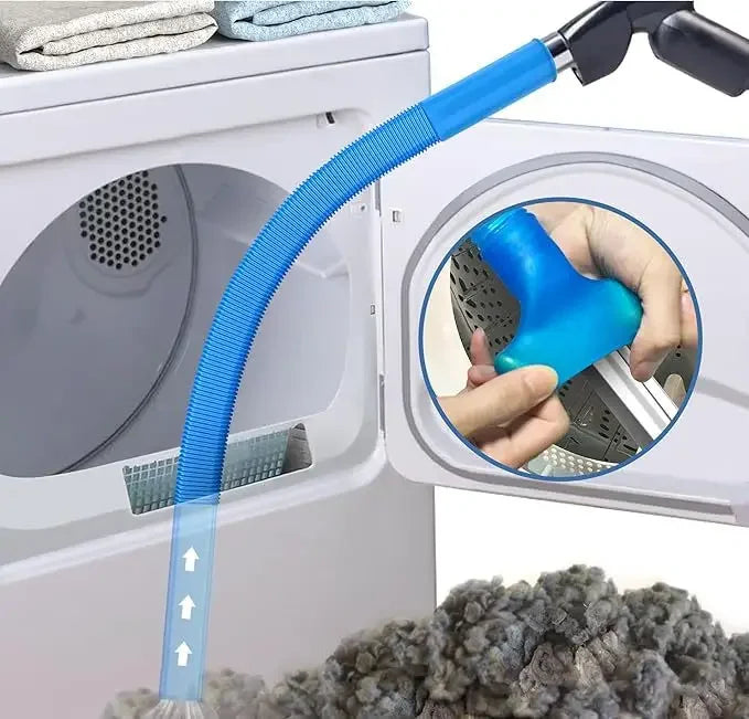 HOMEFISH Dryer Vent Vacuum Cleaner Kit, Flexible Hose Duct Cleaning Attachment, Universal Lint Remover for Home Appliance Ventil