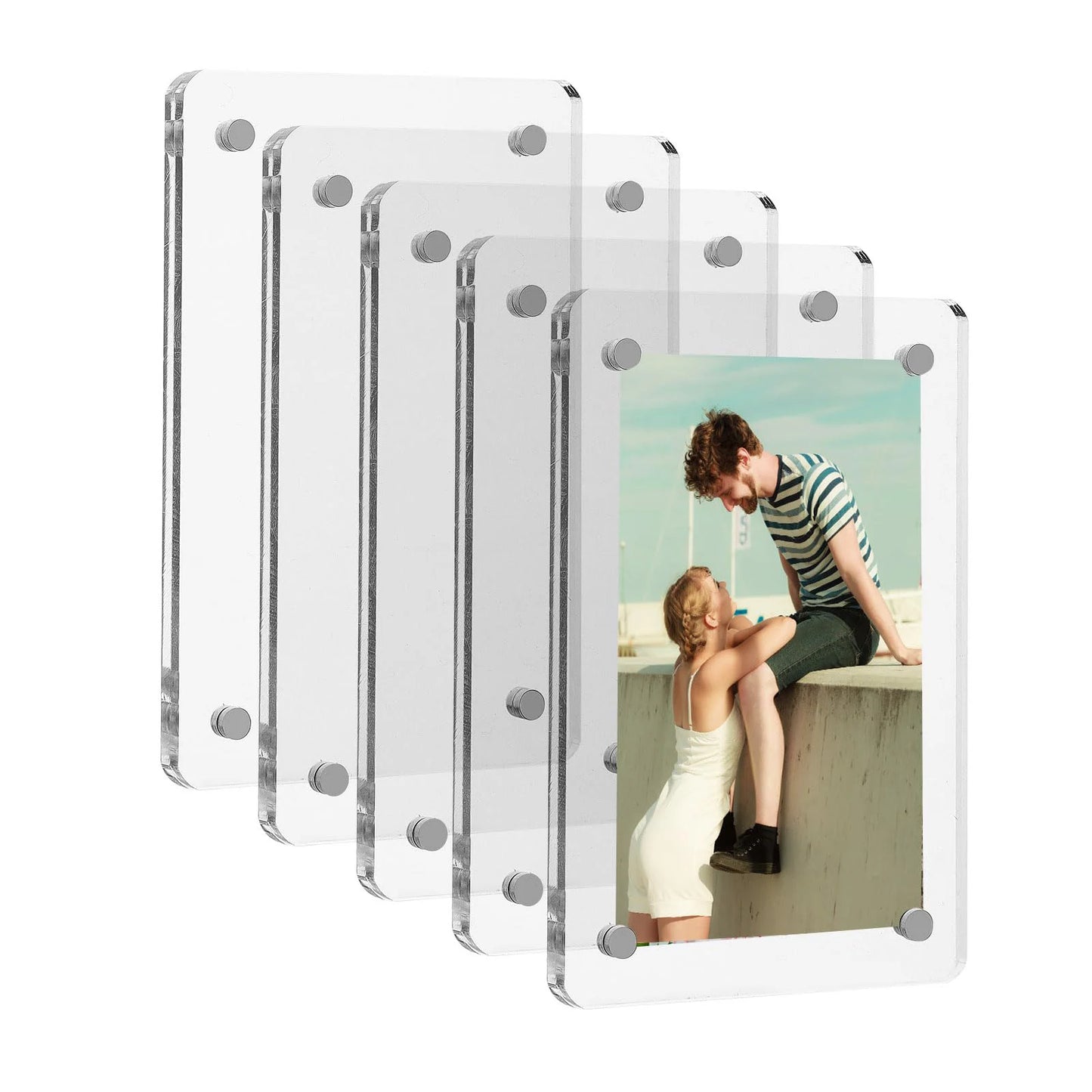 Acrylic Magnetic Instax Frames For Fridge Double Sided Display