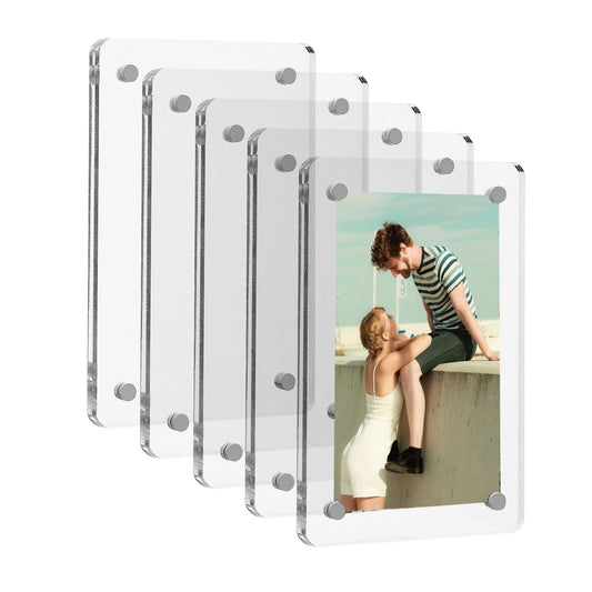 Acrylic Magnetic Instax Frames For Fridge Double Sided Display