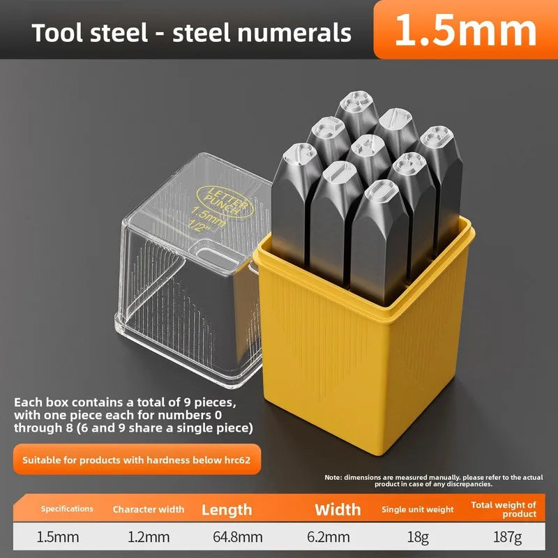 Factory Direct Letter Steel Stamp Set Hardened Industrial Number & Letter Punch Dies