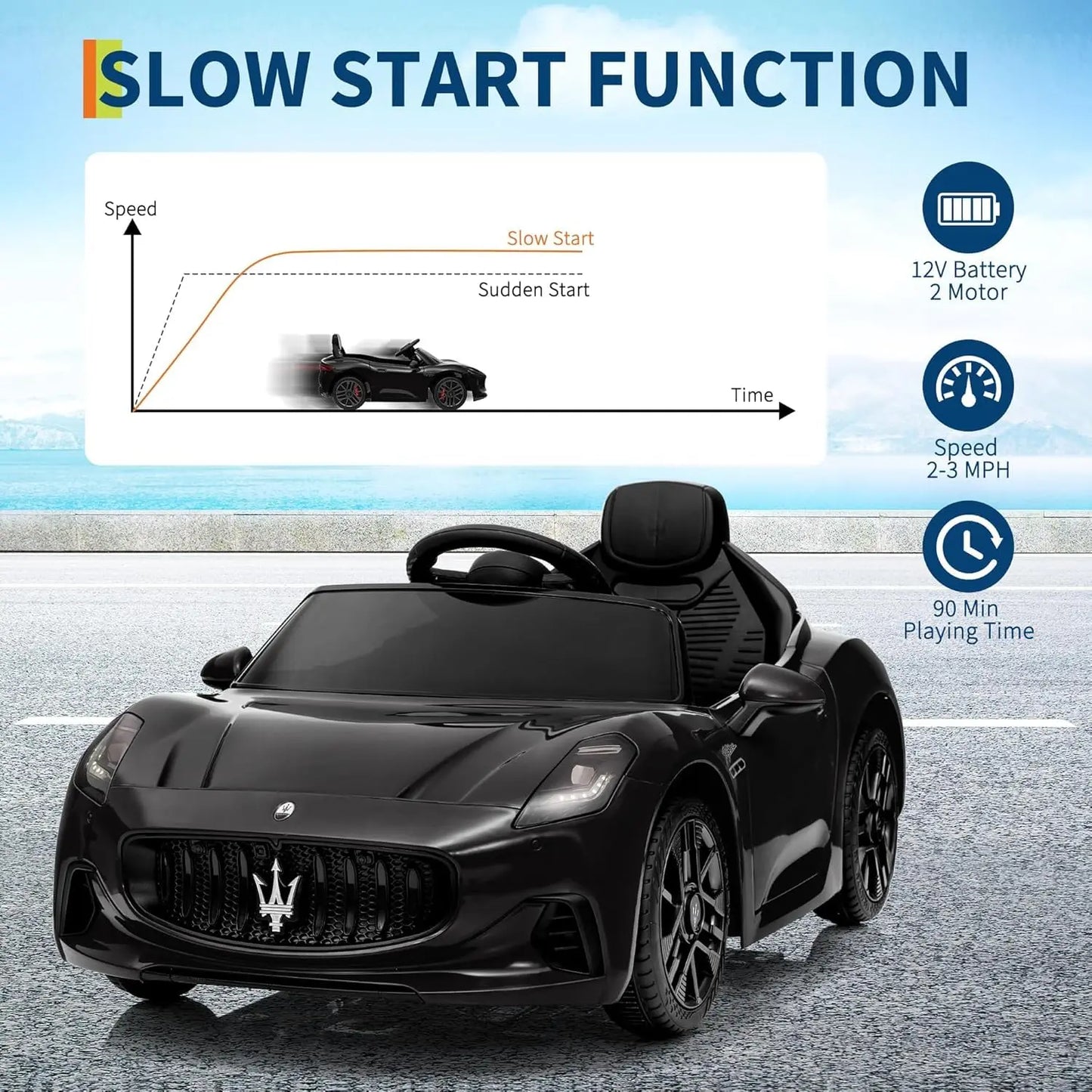 Electric Toddler Ride On Car With Remote Control Suspension