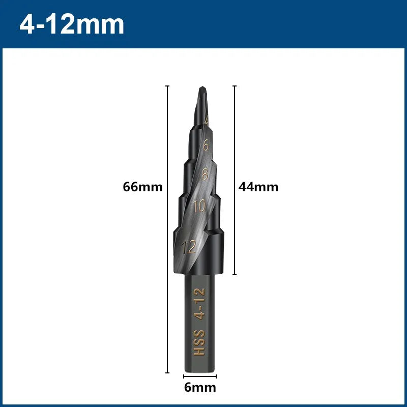 XCAN Step Drill Bit Metal Drill 4-12/20/32mm 6-30mm HSS Cobalt Step Cone Drill Bit Set Wood/Metal Hole Cutter Drilling Tool