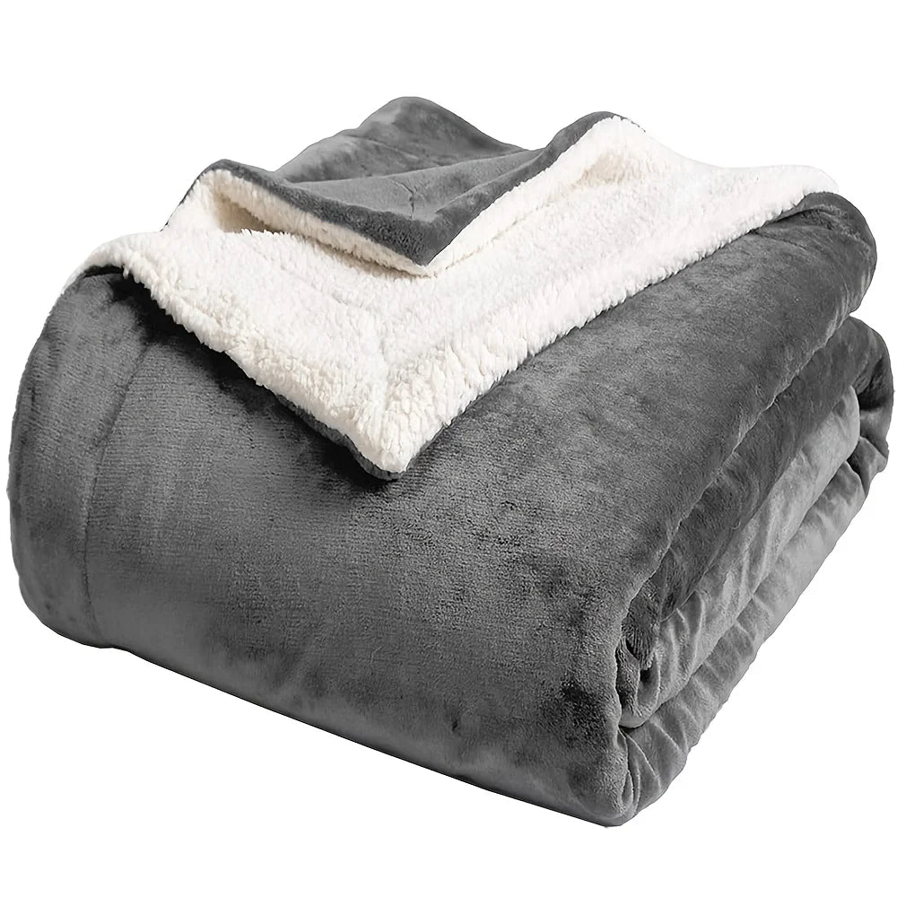 Ultra Soft Sherpa Fleece Bed Blanket For Cozy Comfort