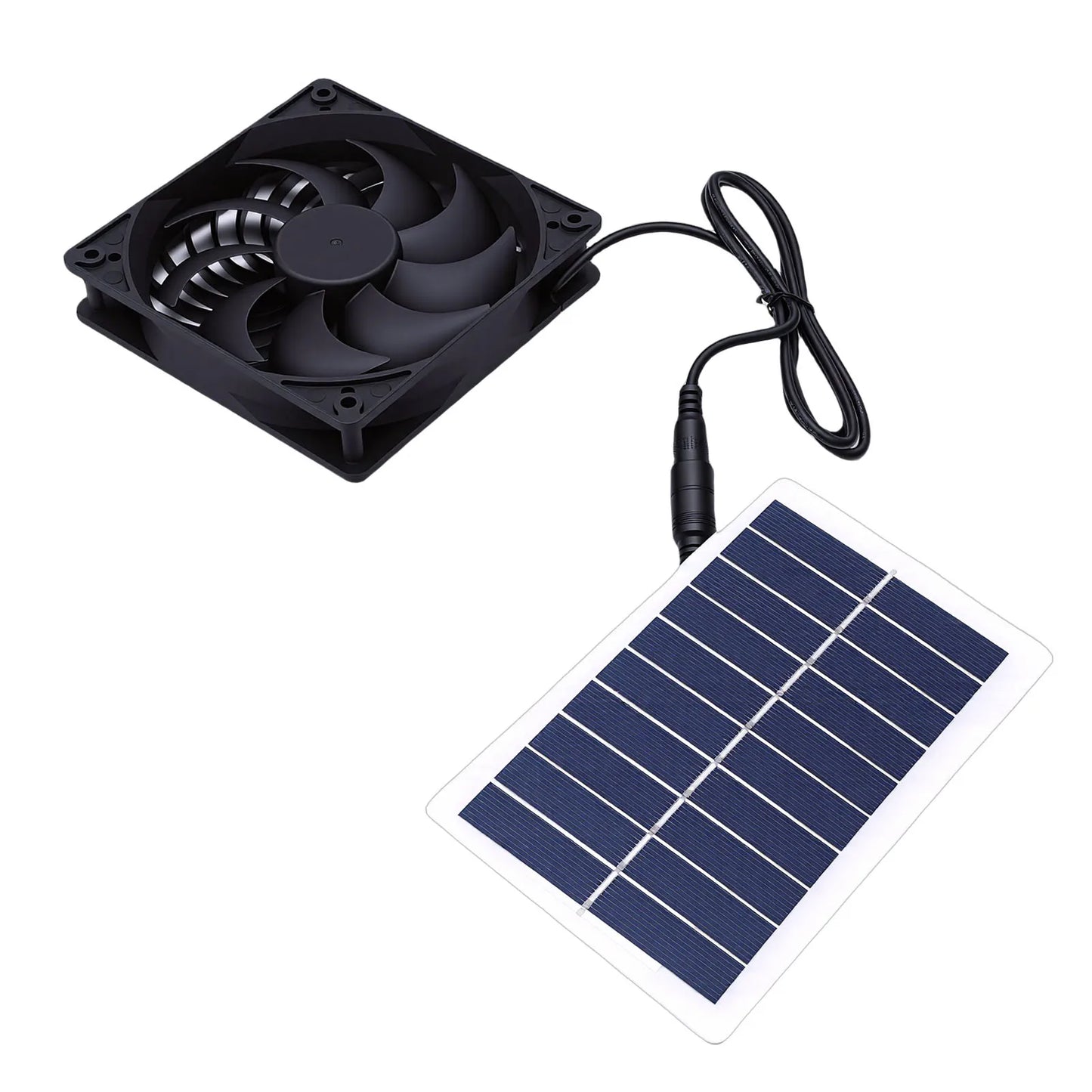 Solar fan Solar Charger Exhaust Fan Ventilator Solar Panel Powered Fan Air Extractor for Dog Chicken House RV Greenhouse Fan