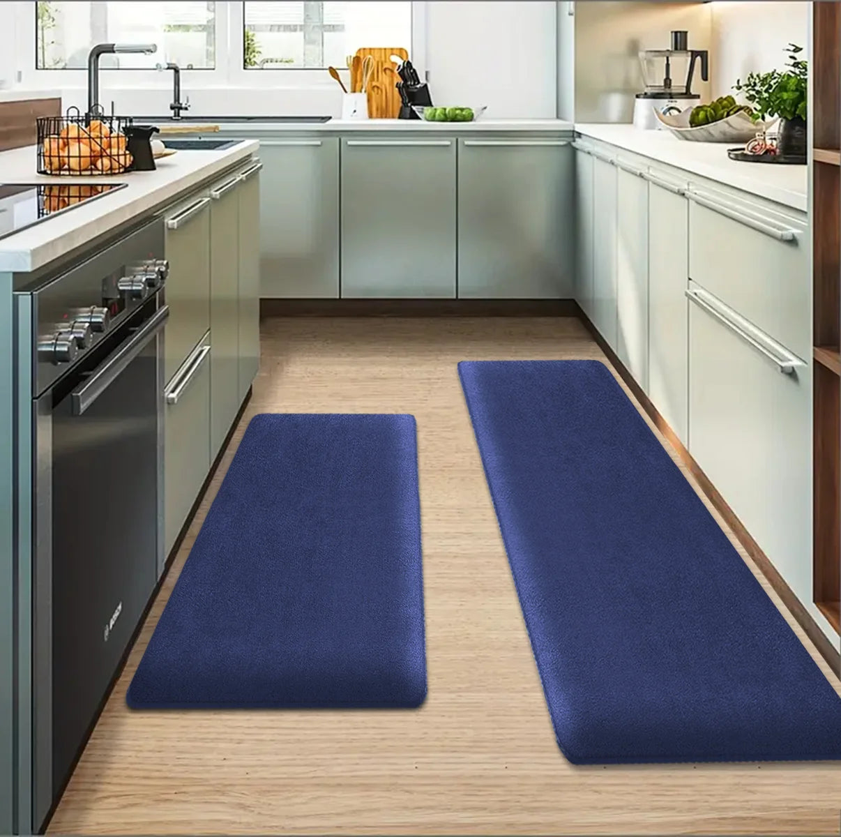 1pc long strip thickened kitchen floor mat flannel non-slip bathroom absorbent mat home door dirt-resistant foot mat