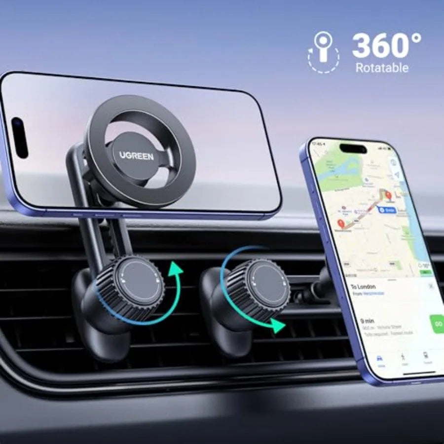 UGREEN Magnetic Phone Mount for Car Compatible with Magsafe Strong Magnetic Power Car Phone Holder with NonBlocking Air Vent De