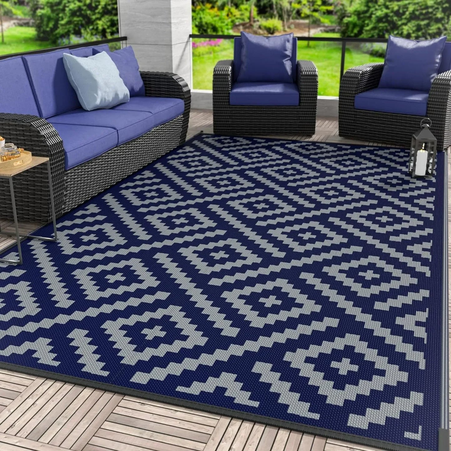 VIKAMA Outdoor Carpet Camping And Picnic Moisture-Proof And Easy-To-Clean Floor Mat Washable Decorative Carpet Home Decoration