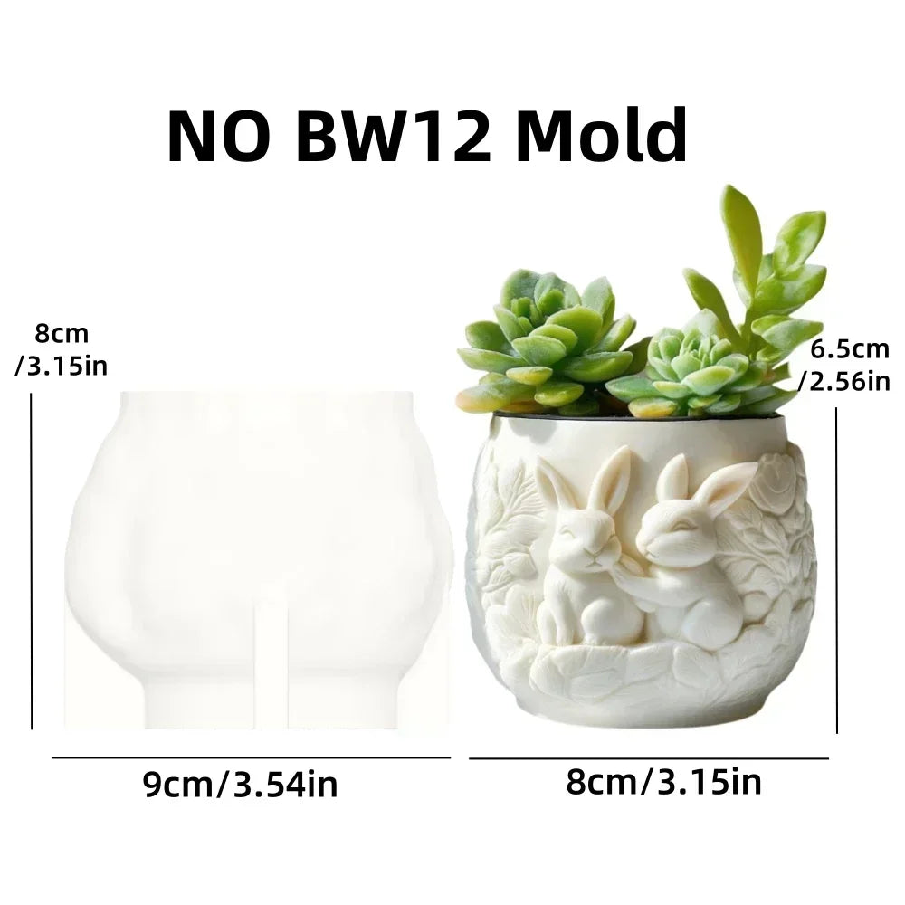 Witch Magic House Relief Pumpkin Succulent Plant Flower Pot Resin Mold  House Relief Storage Box Castle Candle Cup Gypsum Molds