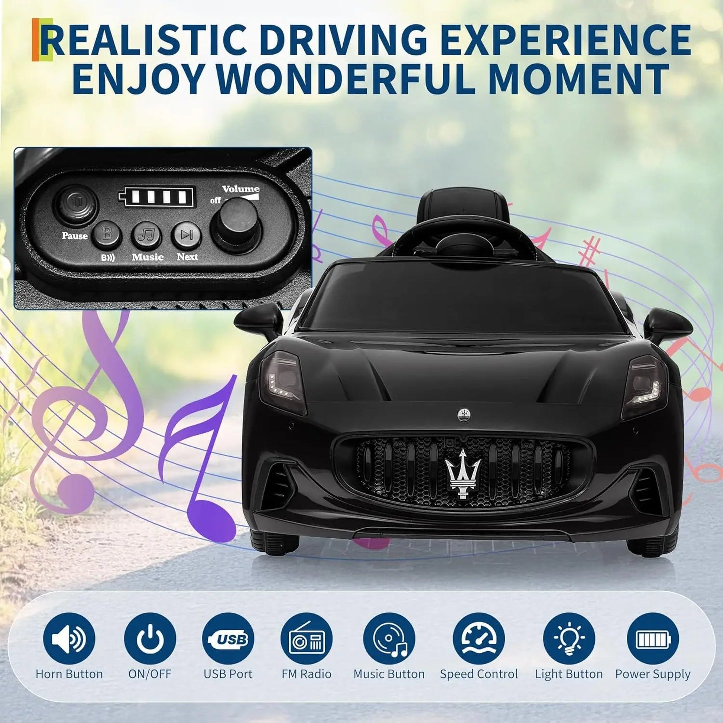 Electric Toddler Ride On Car With Remote Control Suspension