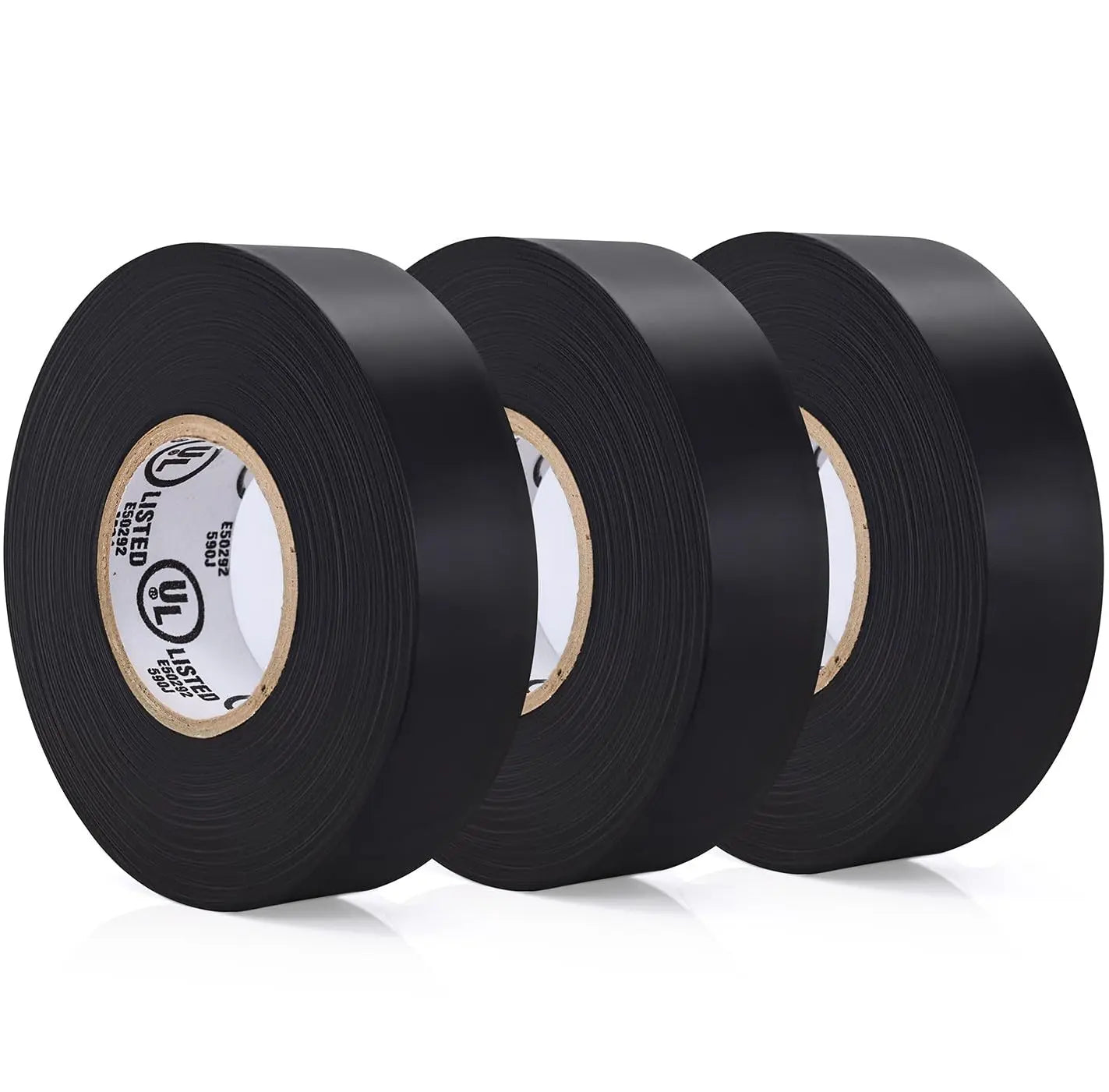 Black Electrical Tape PVC Adhesive Waterproof Tape- Professional Grade - 3/4 inch x 15ft - Vinyl Electrical Insulating Tape