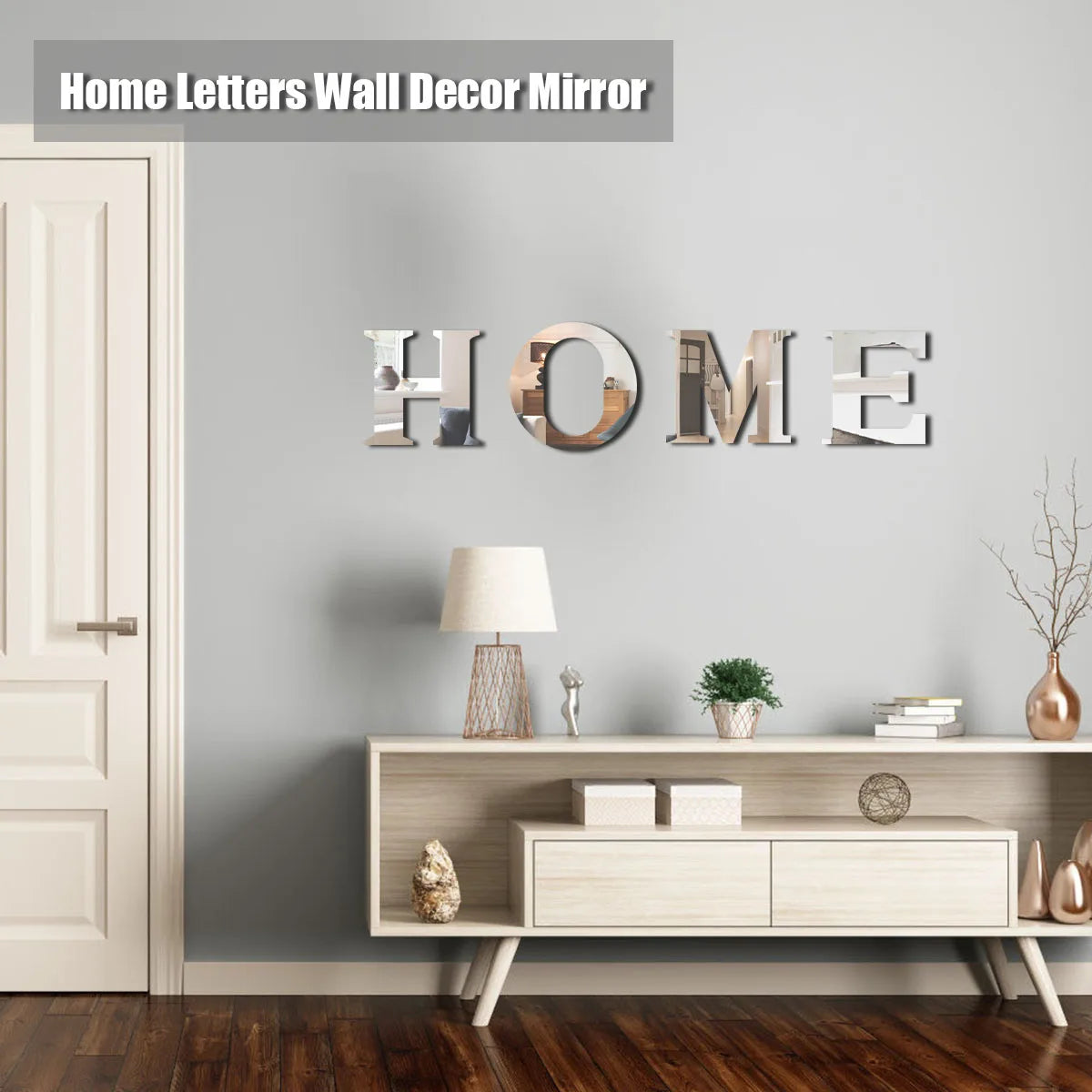 Large 3D Home Mirror Wall Stickers DIY Removable English Letters Family Acrylic Self-adhesive Mirror Wall Decals for Home Decor
