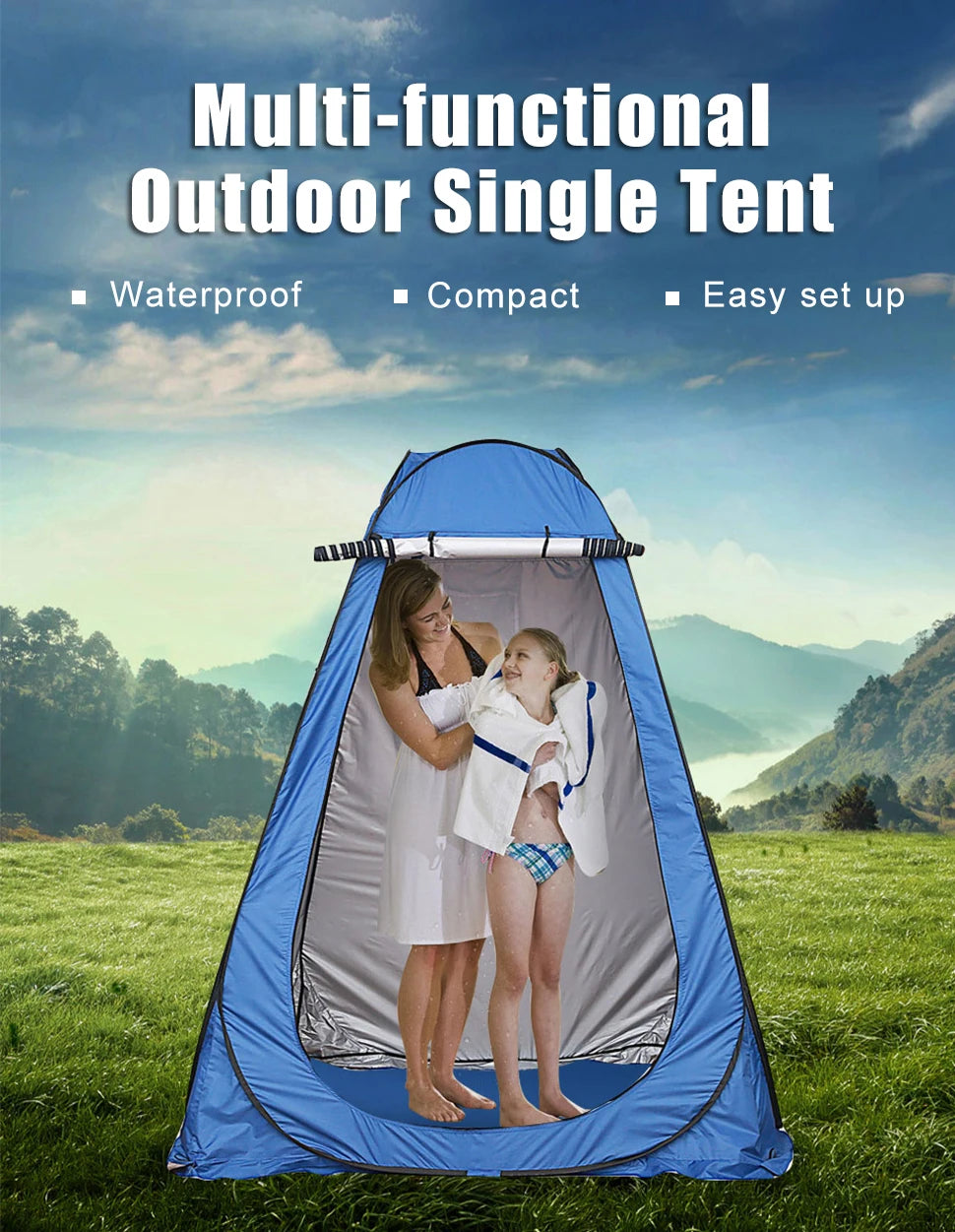 WESTTUNE Portable Pop-Up Camping Shower Tent Privacy Changing Fitting Room Tent Shelter Mobile Toilet Fishing Photography Tent