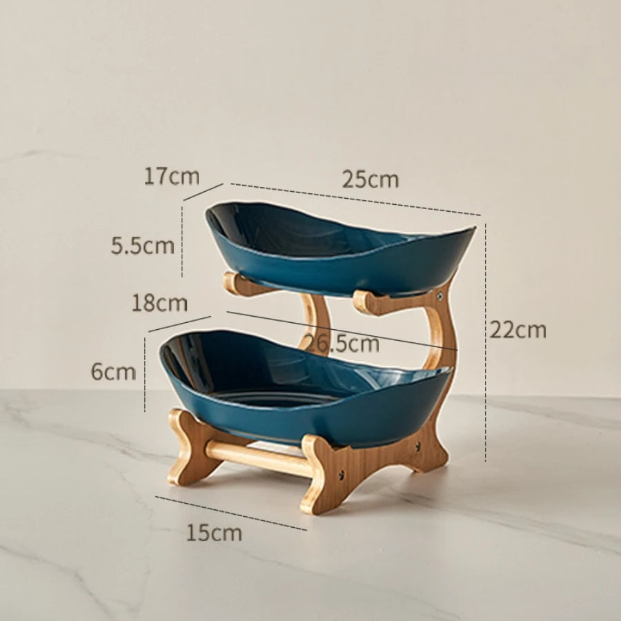 2/3 Layer Fruit Plate Home Living Room Plastic Snack Dish Creative Modern Dried Fruit Basket Candy Dish Cake Stand Salad Bowl