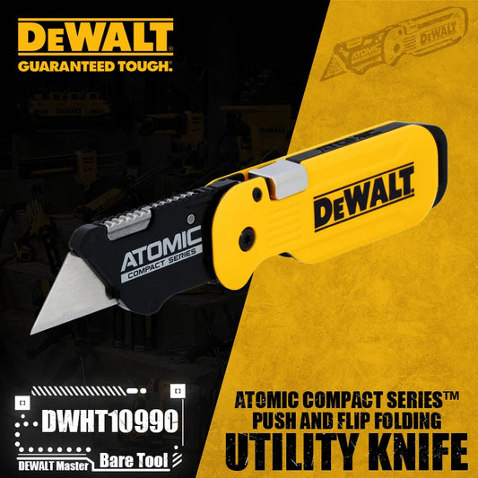 DEWALT DWHT10990 ATOMIC COMPACT SERIES Push And Flip Folding Utility Knife Hand Tools