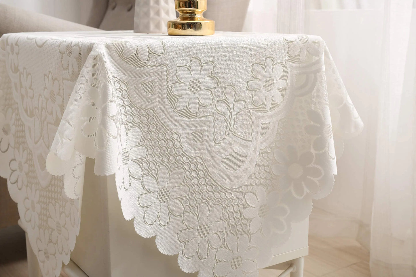European Lace Embroidered Dining Tablecloth For Weddings And Home