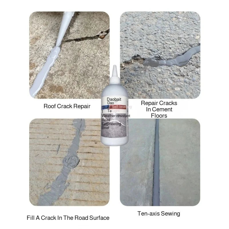 Waterproof Adhesive Leak Repair Concrete Crack Filler - Quick Setting High Strength Sealant for Roof Wall Floor Pool Leakage Fix