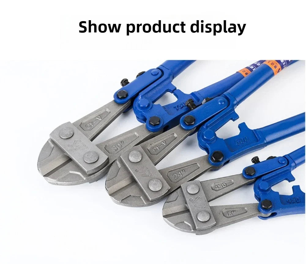 14/18 Inches Bolt Cutters Wire Cutting Pliers Multifunction Flat Nose Cut Steel Cables Clippers Heavy Duty Hand Tool