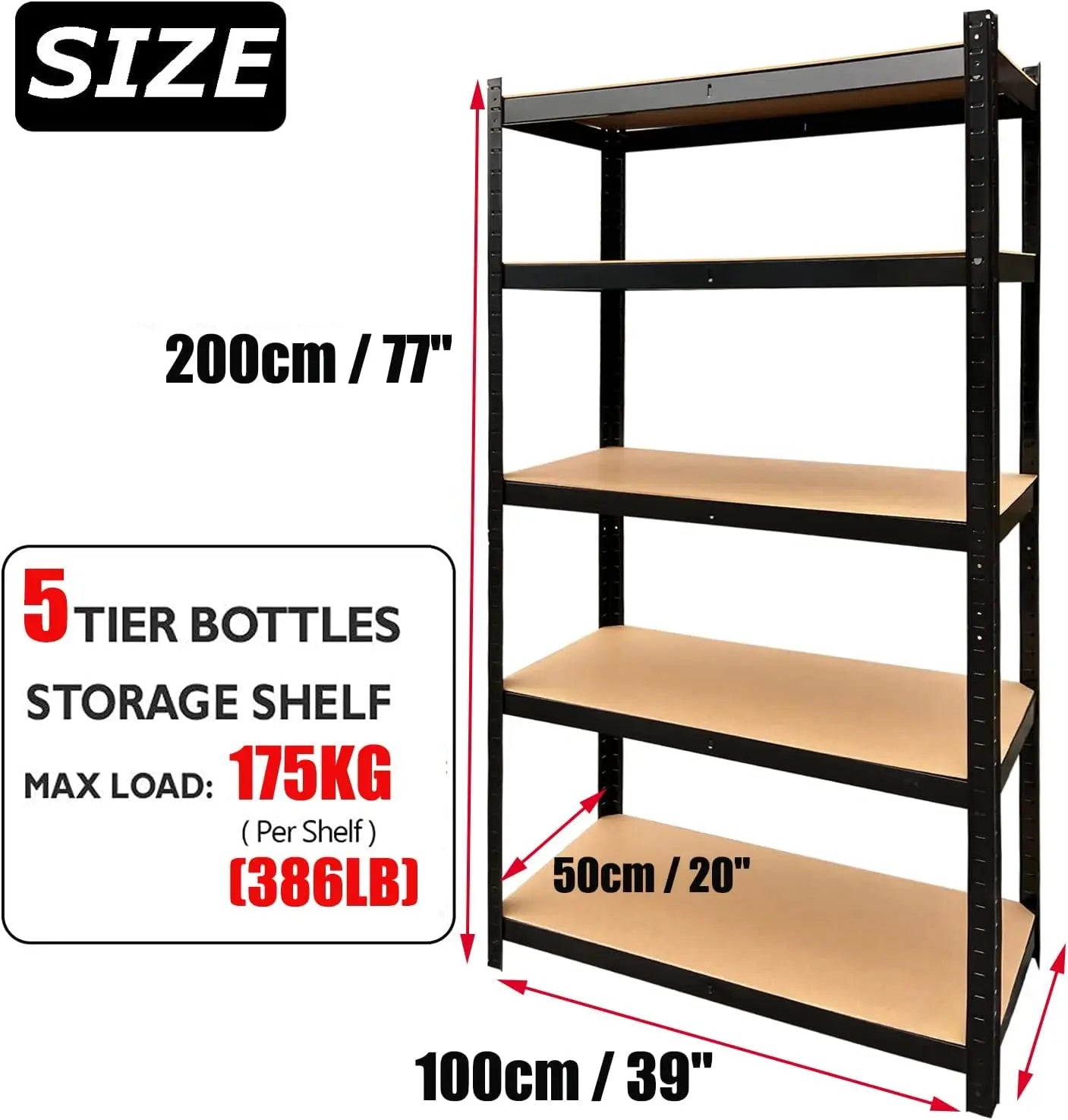 Shelving Units, 5 Tier Garage Shelf Metal Storage Rack