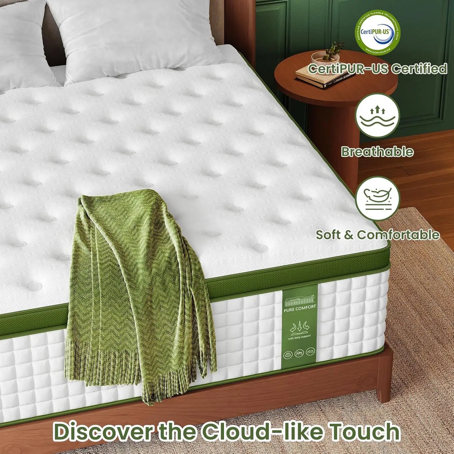 BedStory Hybrid Mattress With Gel Memory Foam For Relief