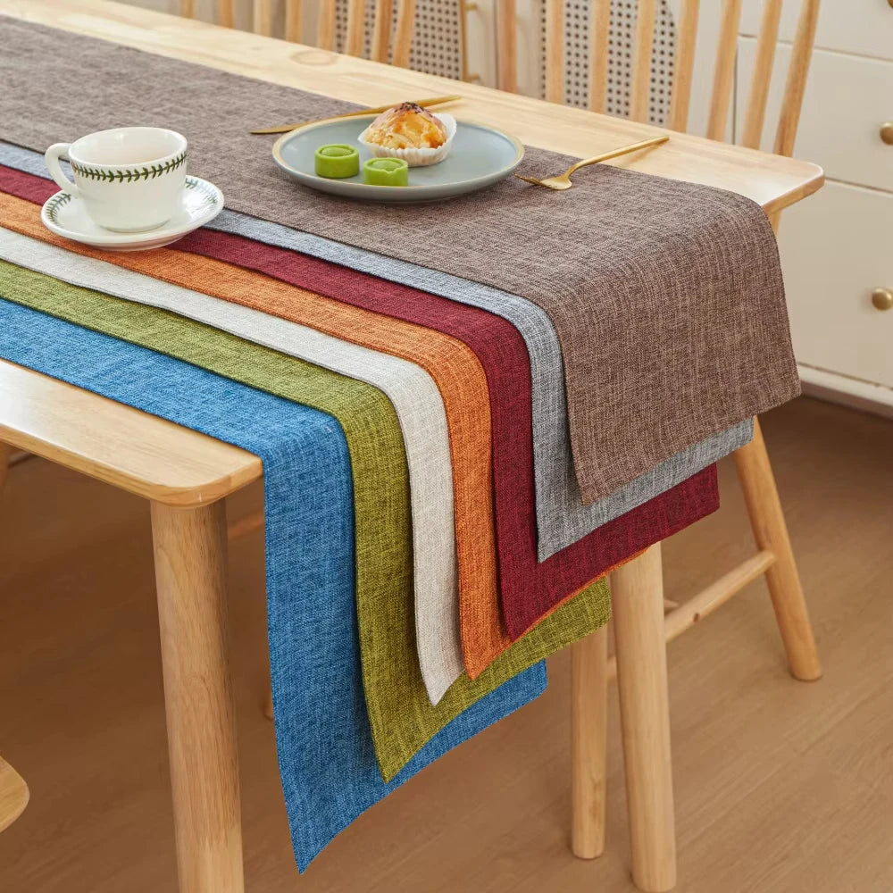 Stylish Printed Linen Table Runner For Wedding Decor