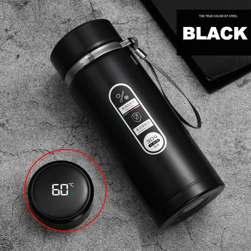 Thermos Sus304 Tea Water Bottle 500ML-1Liter Stainless Steel Vacuum Flask Portable Cups Bottle with LED Temperature Display