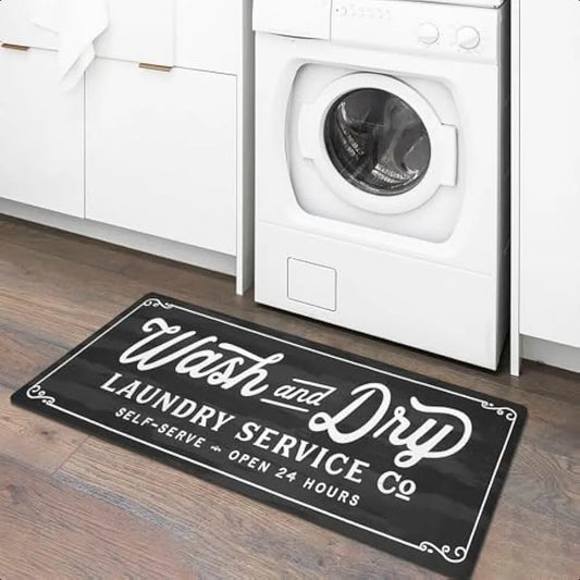 Laundry Room Rug Runner 20 Inch by 31 Inch Non Slip Washable Waterproof Kitchen Mat Mudroom Floor Carpet